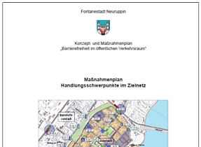 Deckblatt zum Maßnahmeplan "Handlungsschwerpunkte im Zielnetz" Durch Klick herunterladen der Datei