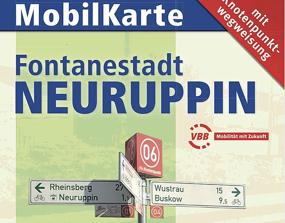 Ausschnitt der Titelseite der Mobilkarte Neuruppin 2021 Ausschnitt der Titelseite der Mobilkarte Neuruppin 2021