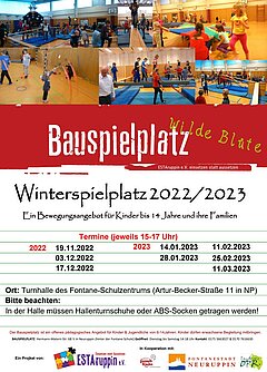 Plakat zum Winterspielplatz