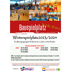 Winterspielplatz 2023/ 2024 des Bauspielplatzes 